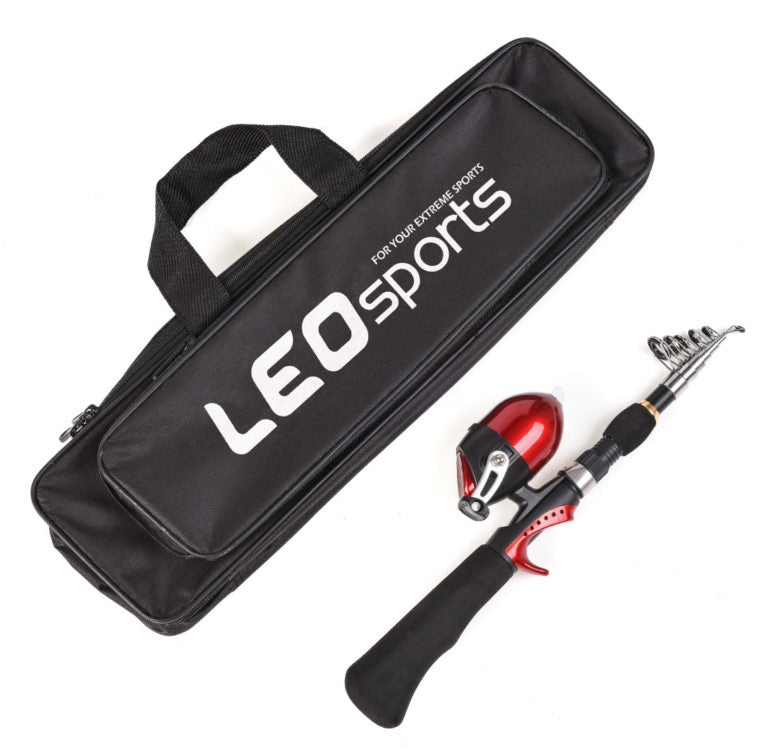 Kit de pesca caña Telescópica 1.6 m bolso