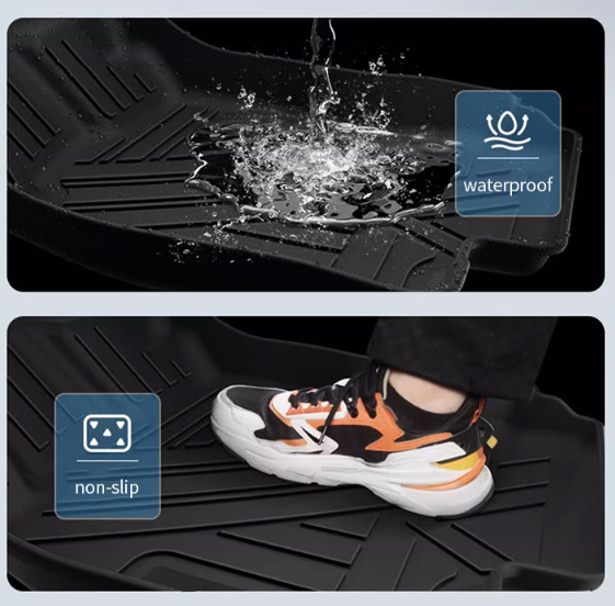 Alfombras 3D tipo bandejas para autos Dongfeng forthing T5 EVO, HEV, Friday . TPE rigidas Juego TAPETES de 3 filas de asientos