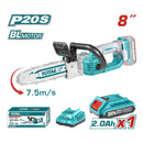 Mini Motosierra Inalámbrica 20V. Motor sin escobillas. 20cm. (Batería 2.0Ah, cargador y aceite)