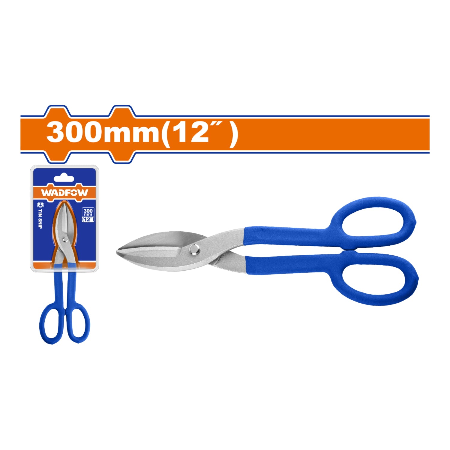 Tijera de Hojalateria 12" Grosor máx de corte: Acero al carbono ≤ 0.8mm Hojalatero