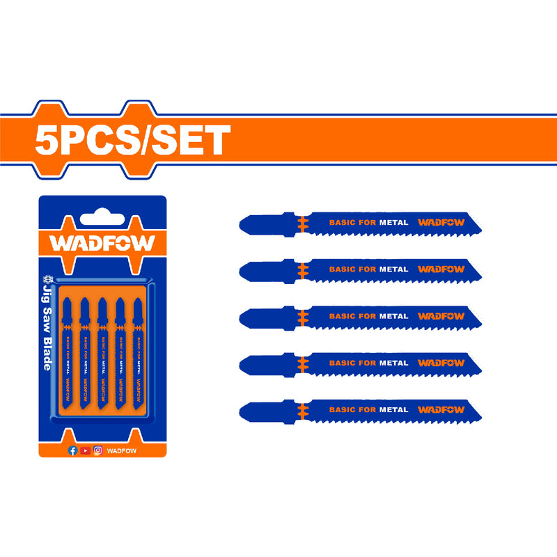 Hojas para sierra basico para metal. 50mm. 12(TPI) HSS. Dientes fresados y ondulados. 5 piezas.