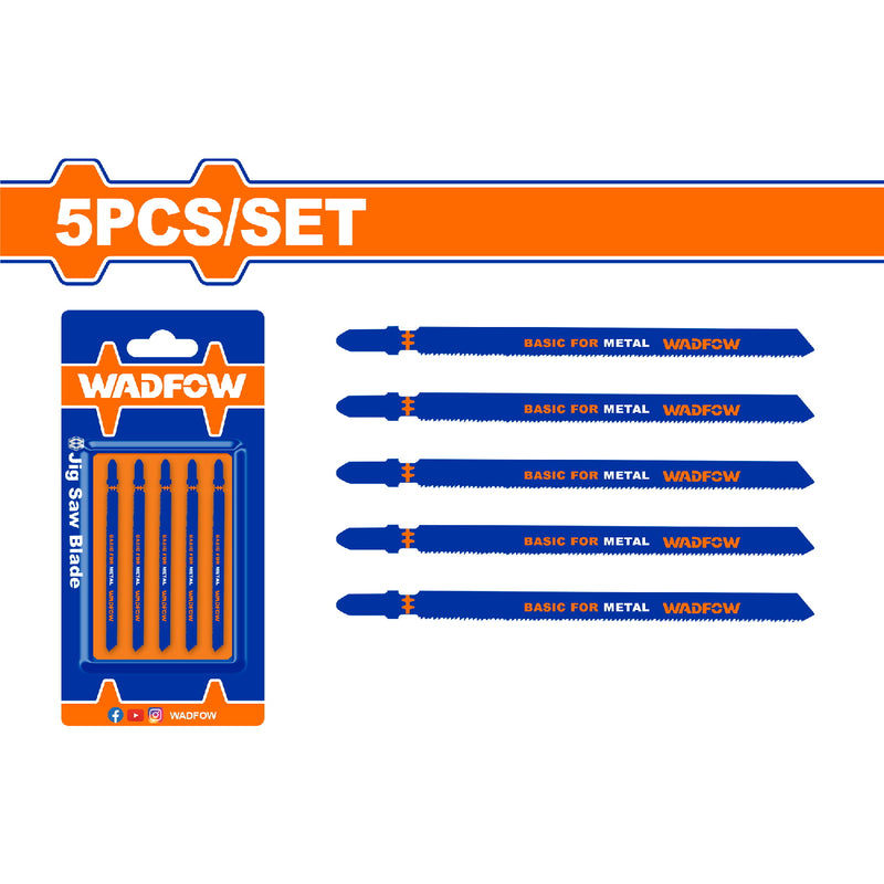 Hojas para sierra basico para metal. 110mm. 21(TPI) HSS. Dientes fresados y ondulados. 5 piezas.