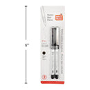 Paquete de 2 bolígrafos de bola de rodillo negros