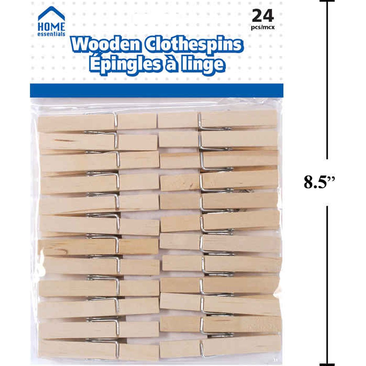 Pinzas de madera para ropa de 24 piezas