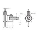 Soporte cable-repisas sencillo.