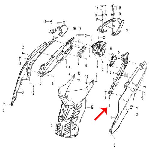 Covertor inferior izquierdo (K-BLADE125)