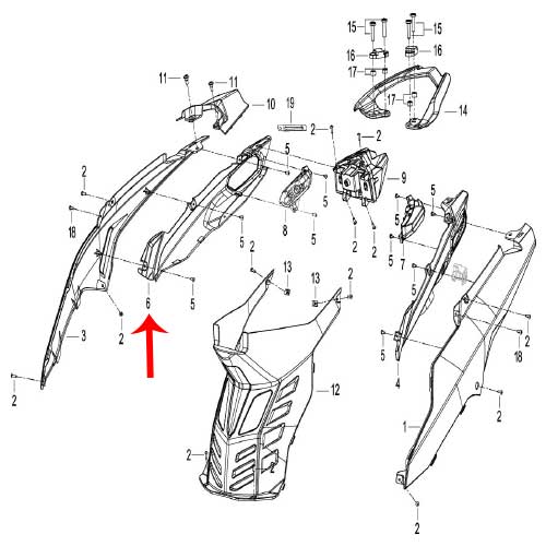Covertor inferior derecho (K-BLADE125)