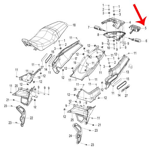 Faro trasero (LEONCINO250)