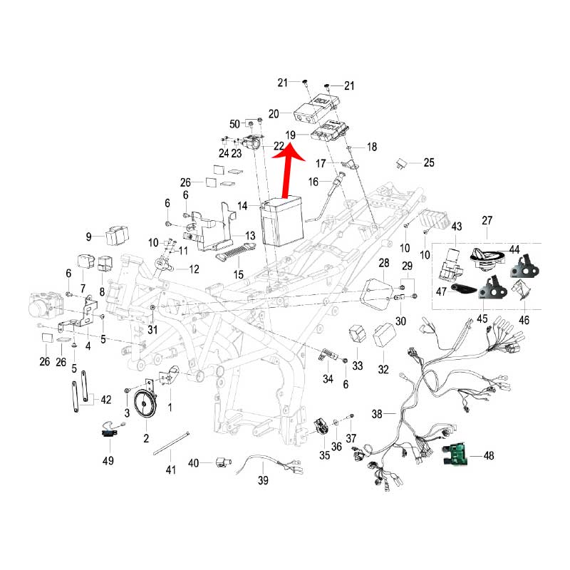 Computadora central ECU (LEONCINO250 / TRK251)