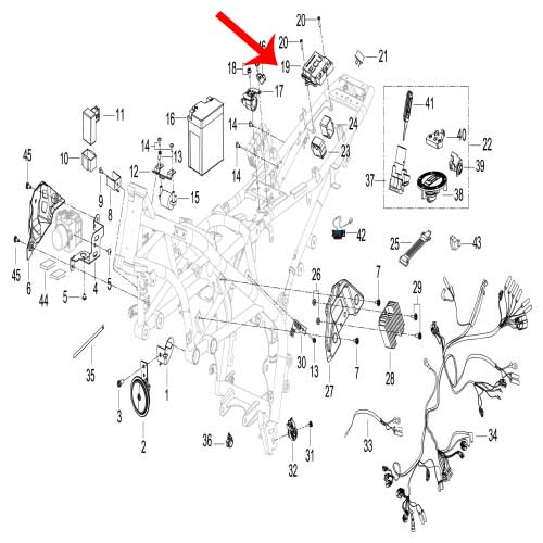Computadora central ECU (LEONCINO250 / TRK251)