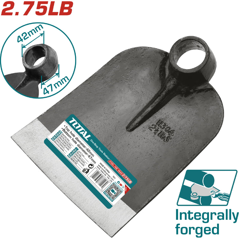 Cabeza de Azadón (no incluye mango). 2.75 Lbs.  Acero al carbono.