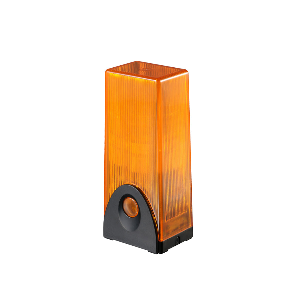 Lampara intermitente para motores TMT alimentada con 24V dc. Se puede instalar horizontal o vertical