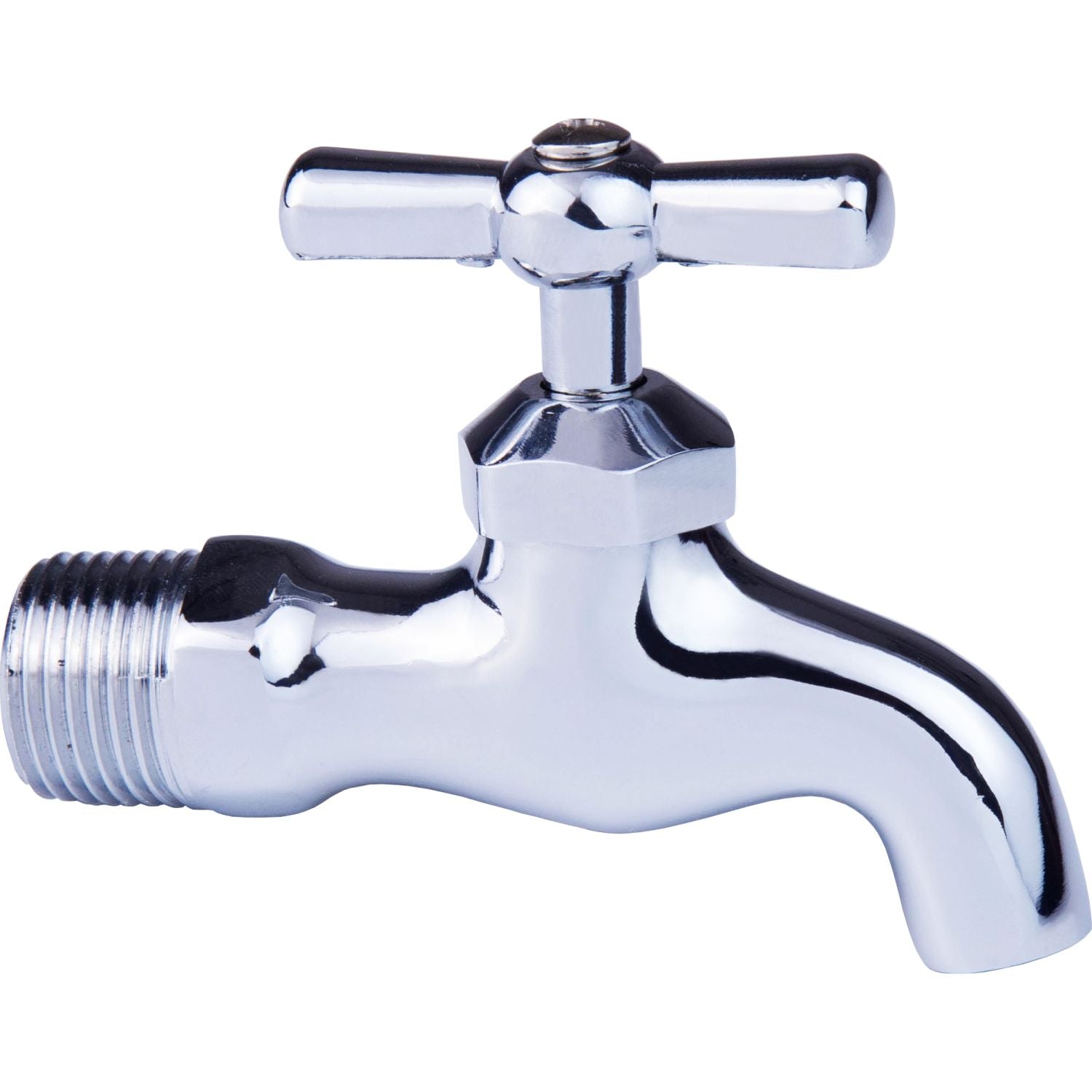 Llave de agua cromada 1/2" sin rosca