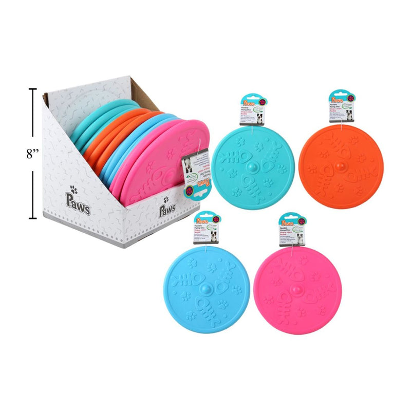 Disco volador freesbe flexible 7.75 "  (1pza) (Viene en colores variados al azar)