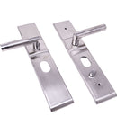 Juego de Maniguetas para puerta de Seguridad Universal Derecha. Acero Cromado. Modelo 0603-1