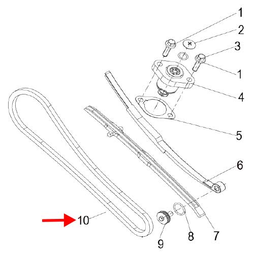 Cadena del arbol de levas (K-BLADE125)