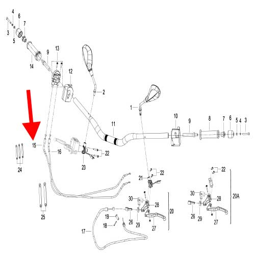 Cable del acelerador (302S)