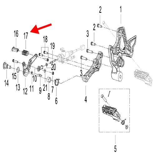 Goma del pedal de freno trasero (752S)