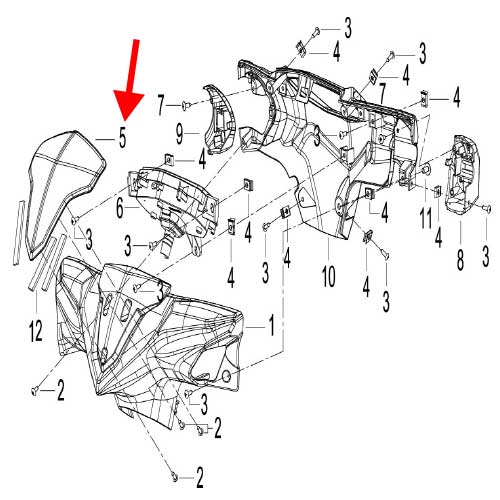 Parabrisas pequeño (K-BLADE125)