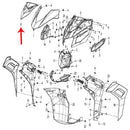Panel superior del frontal negro sin calcomania (K-BLADE125)