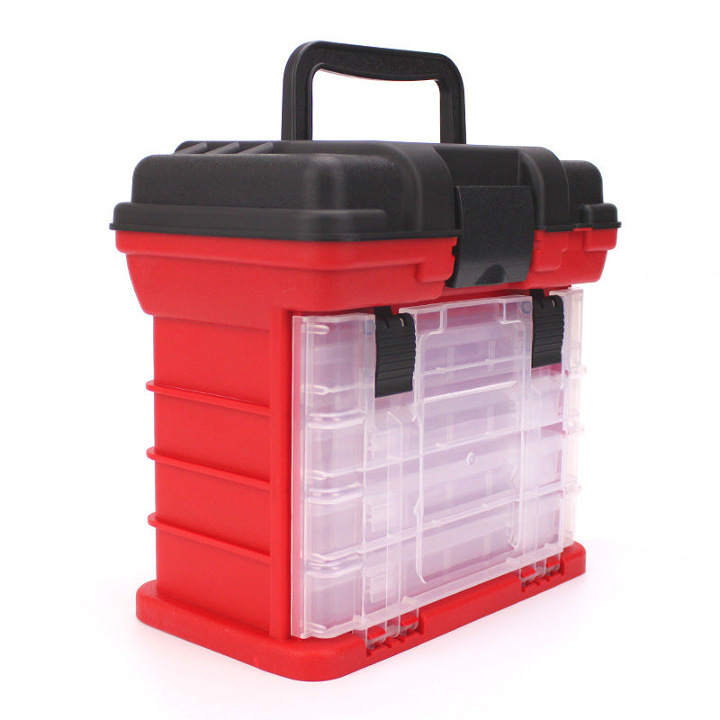 Caja almacenamiento roja para accesorios de pesca
