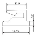 Grapa de poliamida inyectada. Color negro. Para junquillo redondo U036, U037, U048.