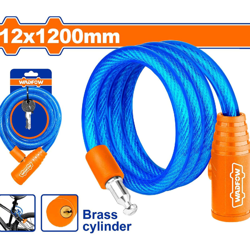 Cadena de Seguridad para bicicleta de 12x1200mm. Recubierto en PVC. Incluye 2 llaves.
