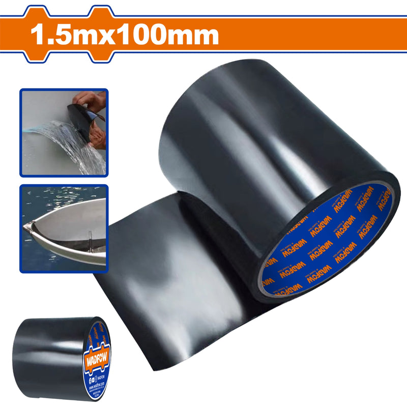 Cinta tapagoteras Impermeable Super Fuerte. Negro 1.5mx100mm. Waterproof. Ideal para sellar y tapar goteras.