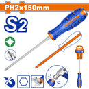 Destornillador Pasante Phillips 6x150mm Material de la hoja: S2 Tipo de punta: Phillips PH2 Magnético.