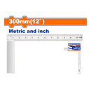 Escuadra Angulo Recto 90º de 12" Acero Inoxidable para Ebanista. Angulo Cuadrado.