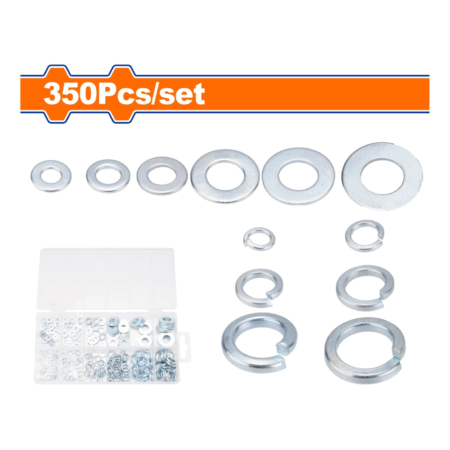 Arandelas Galvanizadas. Acero al Carbono. 350 pzas. Guachas de presion