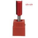 Punta de router recta 1/2*1/4. Vastago de 1/4"