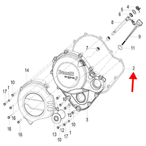 Empacadura de cobertor derecho (752S)