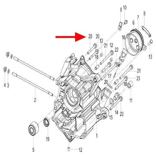 Engranaje de transmision intermedia (K-BLADE125)