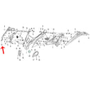 Covertor decorativo frontal derecho rojo con calcomanias (TRK502X)