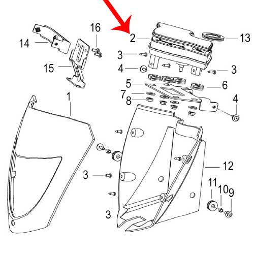 Tablero OFF ROAD con medidor de nivel de gasolina (TX200)