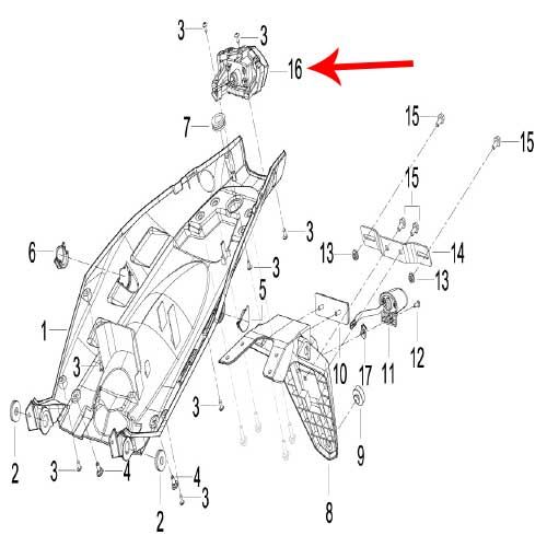 Faro trasero (TRK251)