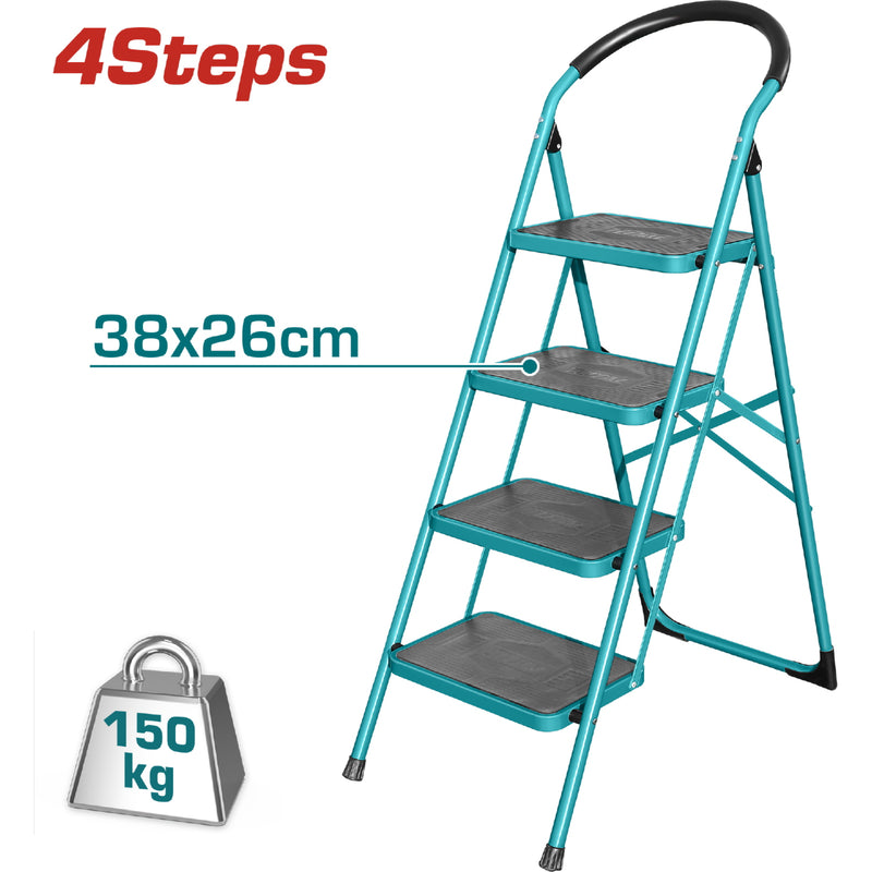 Escalera de 4 peldaños metálica  TOTAL TOOLS