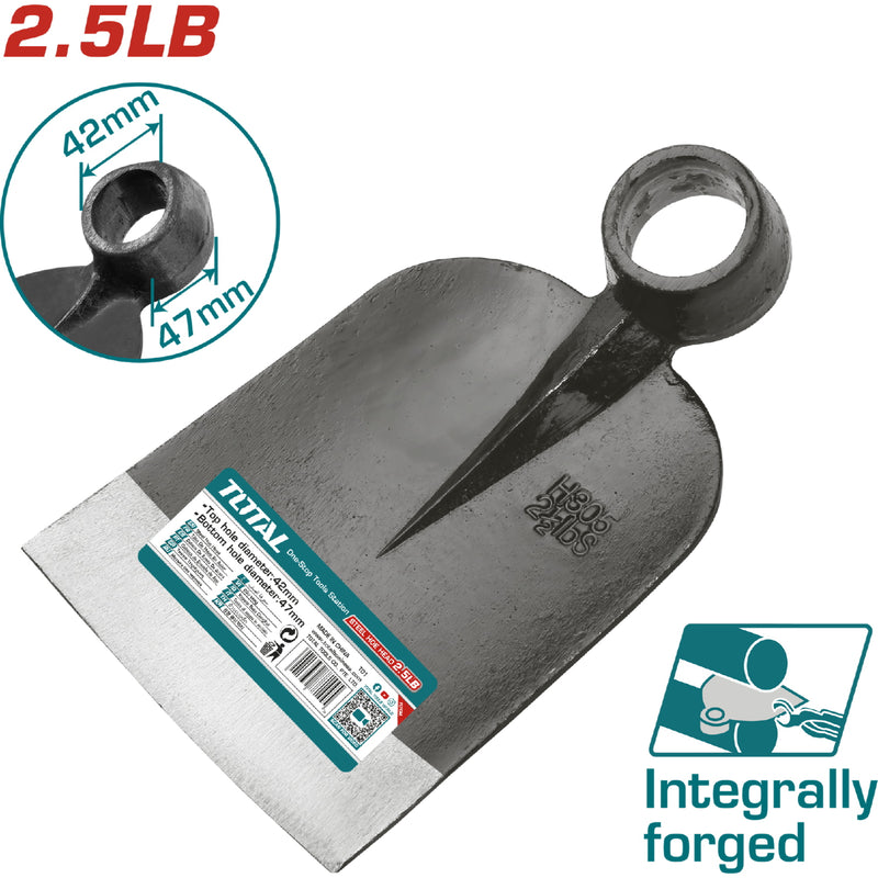 Cabeza de Azadón (no incluye mango).  2.5 Lbs.  Acero al carbono.