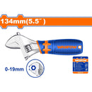 Mini Llave inglesa Longitud 5.5" Ajustable: 0-19mm. Diseño de mango ergonómico.