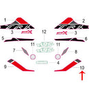 Calcomania izquierda del covertor trasero (TRK502X)