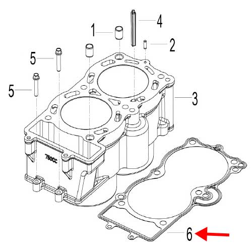 Empacadura de cilindro (752S)