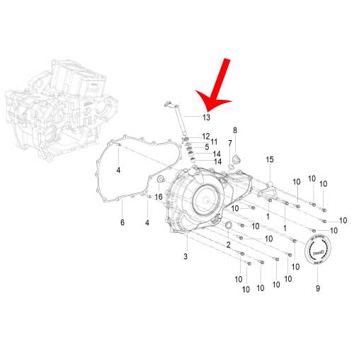 Brazo accionador del embrague (LEONCINO500 / TRK502X)