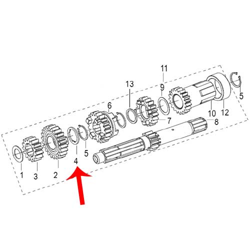 Arandela dentada (RKG150 / TX200)