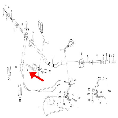 Cable del acelerador II (302S / TNT600)