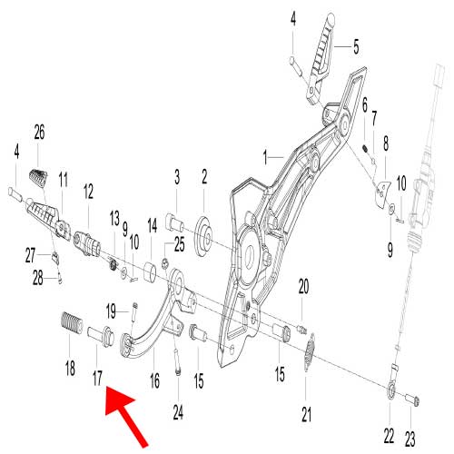 Extremo del pedal (302S)