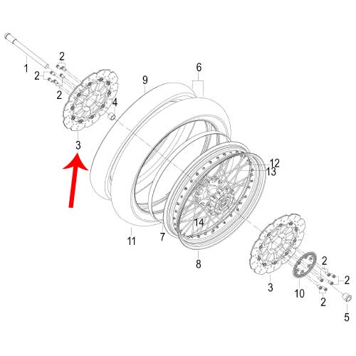 Disco de freno delantero (TRK502X)