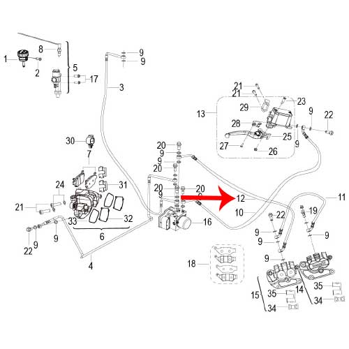 Manguera de freno delantero II (TRK502X)