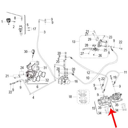 Pinza de freno delantero izquierdo (TRK502X)