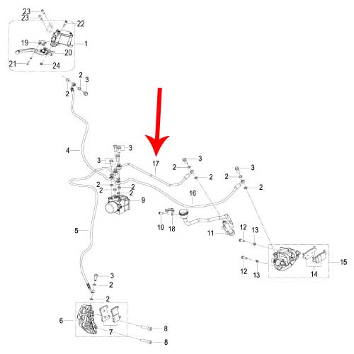 Manguera de freno trasero II (TRK251)